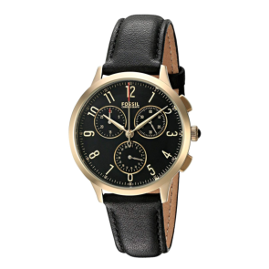 Correa de reloj Fossil CH3015 Cuero Negro 16mm